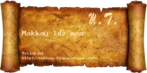 Makkay Tímea névjegykártya