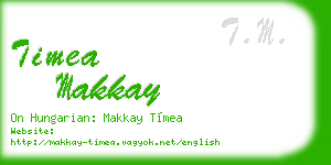 timea makkay business card