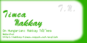 timea makkay business card